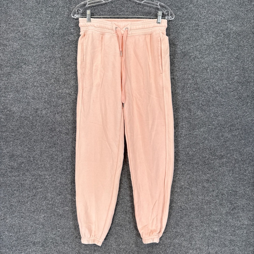 Aerie Joggers Women XXS Salmon High Waisted French Terry Sweatpants Oversized